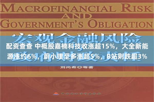 配资查查 中概股嘉楠科技收涨超15%，大全新能源涨约6%，蔚小理至多涨超5%，B站则跌超3%