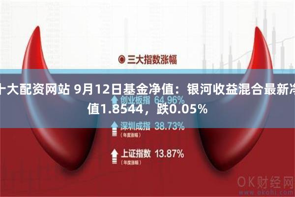 十大配资网站 9月12日基金净值：银河收益混合最新净值1.8544，跌0.05%