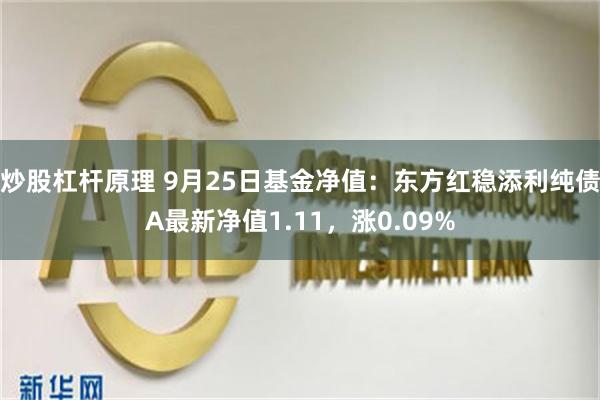 炒股杠杆原理 9月25日基金净值：东方红稳添利纯债A最新净值1.11，涨0.09%